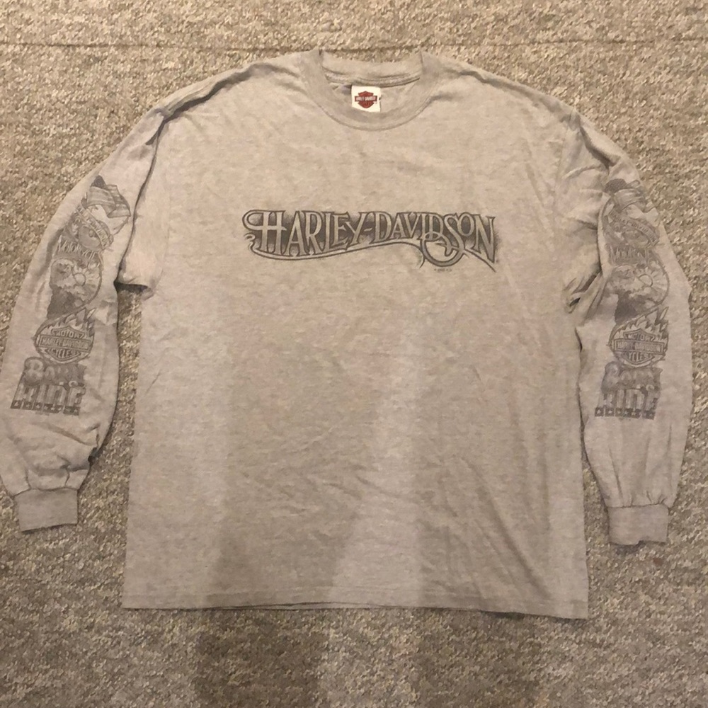 Men’s longsleeve gray Harley Davidson T-shirt